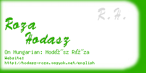 roza hodasz business card